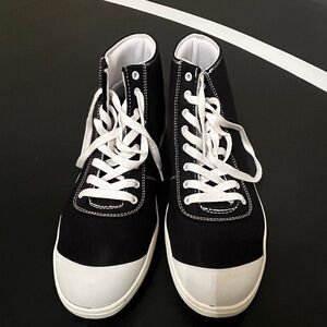 Avenger White and Black Steel Toe High-Top Sneakers NWOT